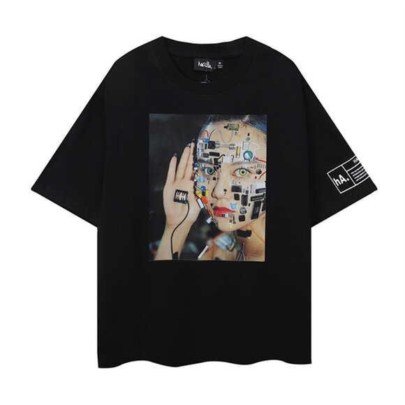 Haculla Black T Shirt With Character Print - Picture 1 of 14